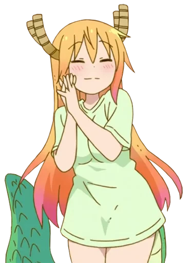 ❤ Стикер «Tooru Kobayashisan Chi no Maid Dragon» для Telegram