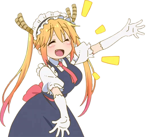 🙌 Стикер «Tooru Kobayashisan Chi no Maid Dragon» для Telegram