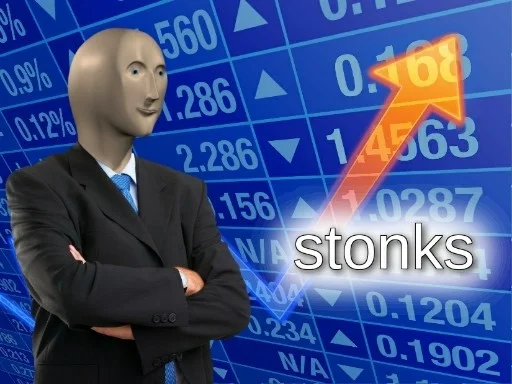 Стикерпак Stonks для Telegram — скачать