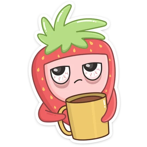 ☕️ Стикер «Клубничка» для Telegram