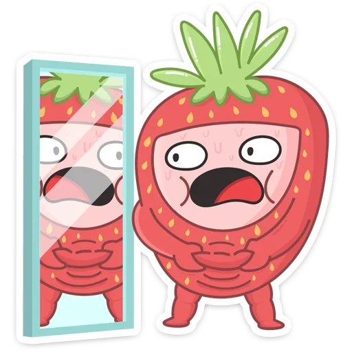 😰 Стикер «Клубничка» для Telegram