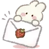 🍓 Эмодзи «Strawberry and rabbit» для Telegram