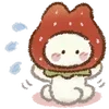 🍓 Эмодзи «Strawberry and rabbit» для Telegram