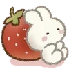 🍓 Эмодзи «Strawberry and rabbit» для Telegram