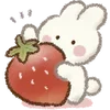 🍓 Эмодзи «Strawberry and rabbit» для Telegram