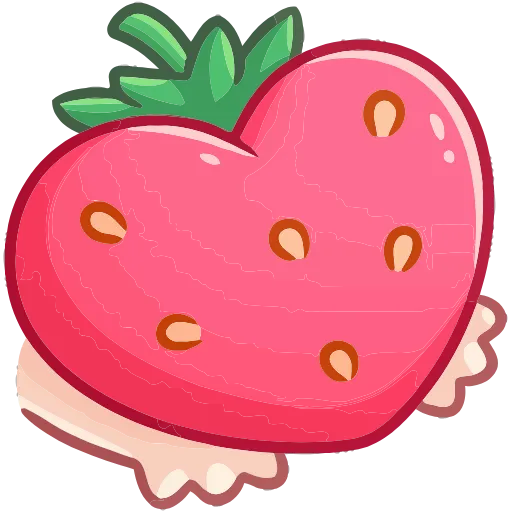 ❤️ Эмодзи «Клубничка Душечка» для Telegram