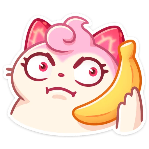 🍌 Стикер «Клубничка Душечка без надписей» для Telegram