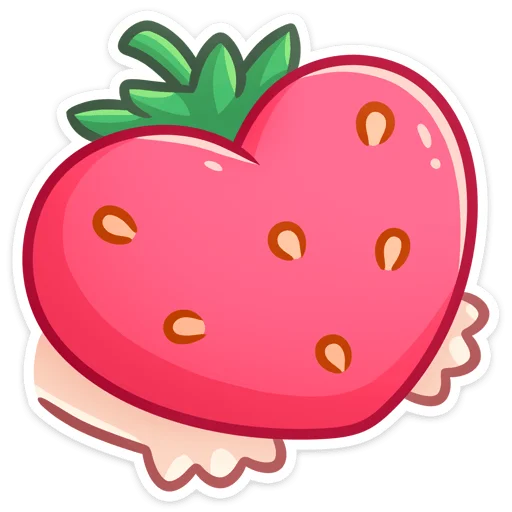 🍓 Стикер «Клубничка Душечка без надписей» для Telegram