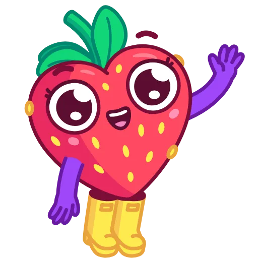 Стикерпак Strawberry Time для Telegram — скачать