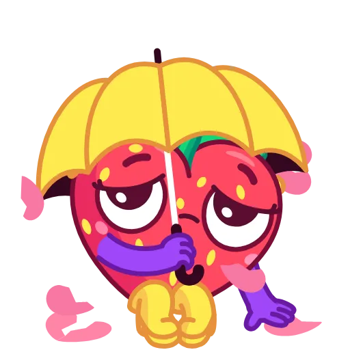 😍 Стикер «Strawberry Time» для Telegram