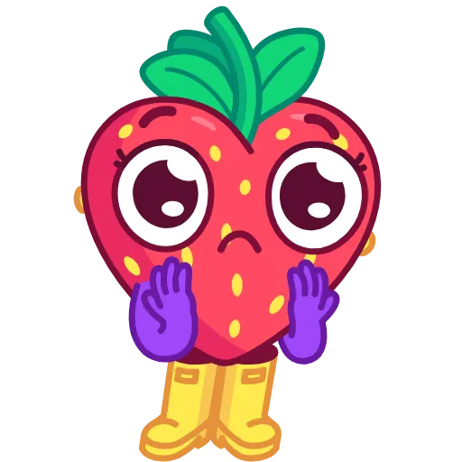 😋 Стикер «Strawberry Time» для Telegram