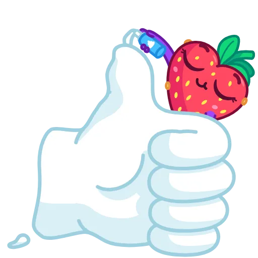 🥰 Стикер «Strawberry Time» для Telegram
