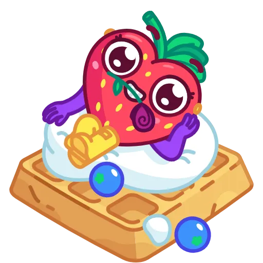 😒 Стикер «Strawberry Time» для Telegram
