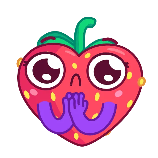 😍 Стикер «Strawberry Time» для Telegram