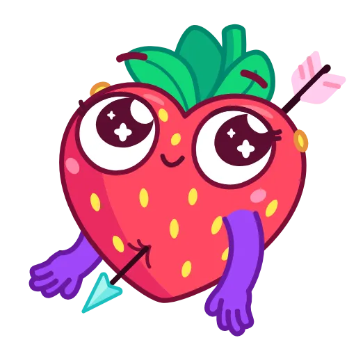 🥰 Стикер «Strawberry Time» для Telegram