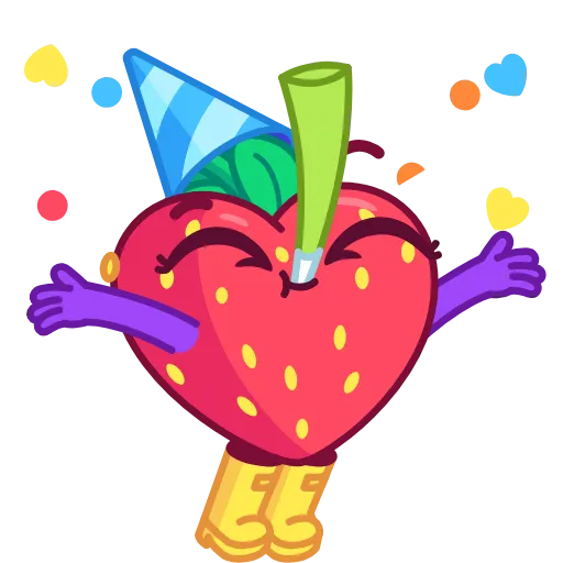 😍 Стикер «Strawberry Time» для Telegram