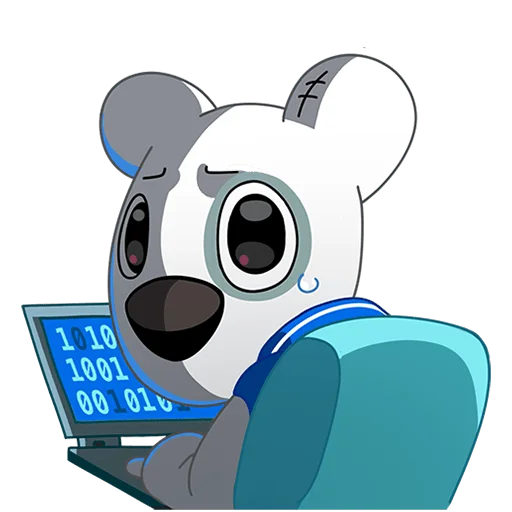 😓 Стикер «Спотти учится Без Текста» для Telegram