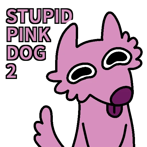 Стикерпак Stupid Pink Dog 2 для Telegram — скачать