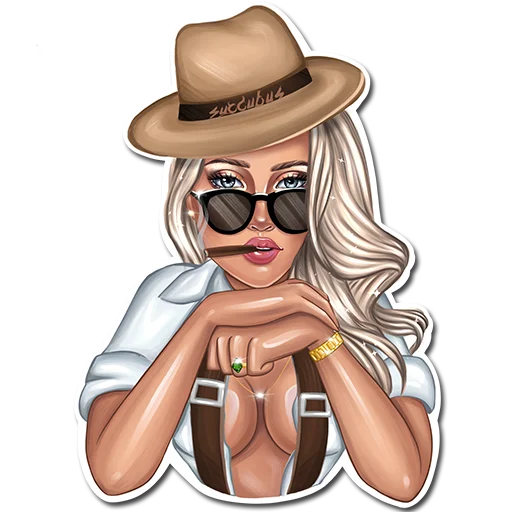 Стикерпак SUCCUBUS BLONDE для Telegram — скачать