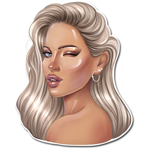 😉 Стикер «SUCCUBUS BLONDE» для Telegram
