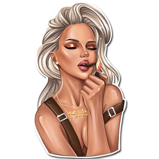 😎 Стикер «SUCCUBUS BLONDE» для Telegram