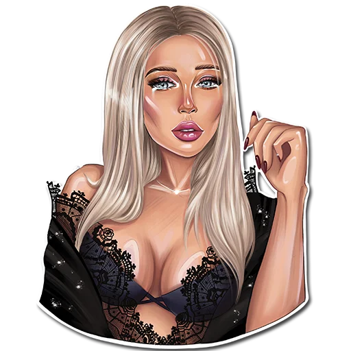 😭 Стикер «SUCCUBUS BLONDE» для Telegram