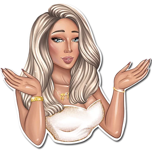 🤷‍♀️ Стикер «SUCCUBUS BLONDE» для Telegram
