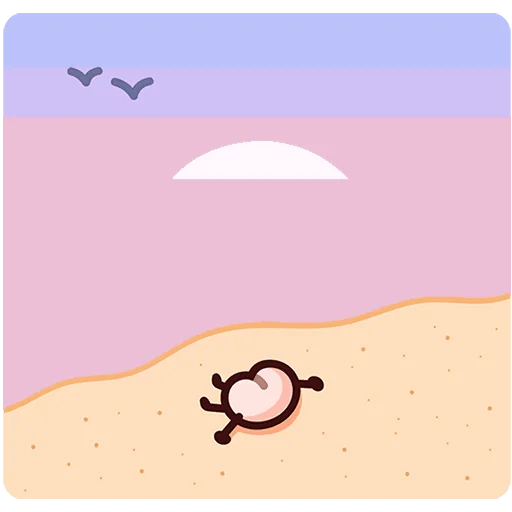 🏖 Стикер «Летний Попкинс Без Текста» для Telegram