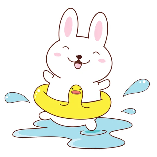 🐰 Стикер «Summer Cocktail Time» для Telegram