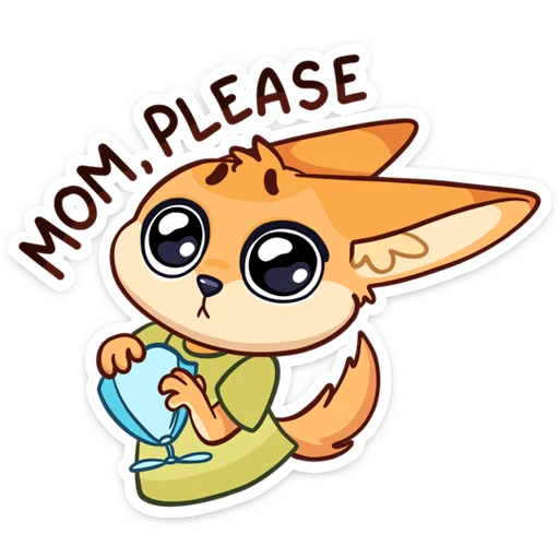 🙄 Стикер «Солнечный денёк Фикс в наборе Беззаботное лето» для Telegram