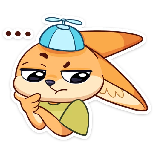 🤔 Стикер «Солнечный денёк Фикс в наборе Беззаботное лето» для Telegram