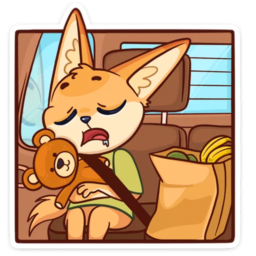 😪 Стикер «Солнечный денёк Фикс в наборе Беззаботное лето» для Telegram