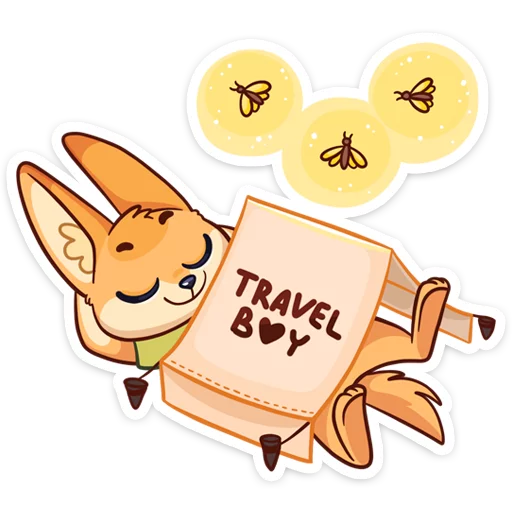 🏖 Стикер «Солнечный денёк Фикс в наборе Беззаботное лето» для Telegram