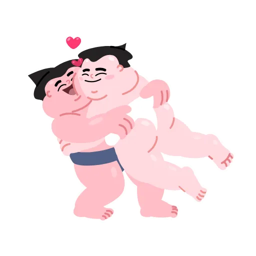 👩‍❤️‍👨 Стикер «Sumo» для Telegram