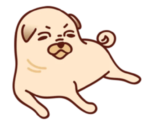Стикерпак Sundae the Pug для Telegram — скачать