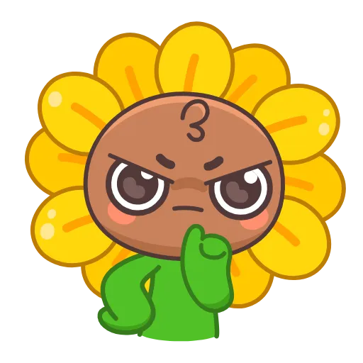 😠 Эмодзи «Sunflower» для Telegram