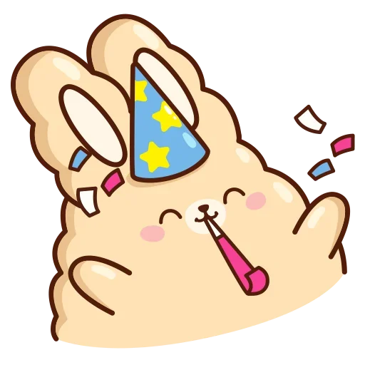 🥳 Стикер «Кролик Супчик» для Telegram