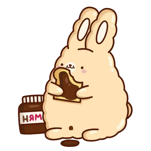 🍫 Стикер «Кролик Супчик» для Telegram