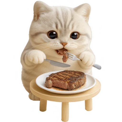 😋 Стикер «Супер милый кот» для Telegram