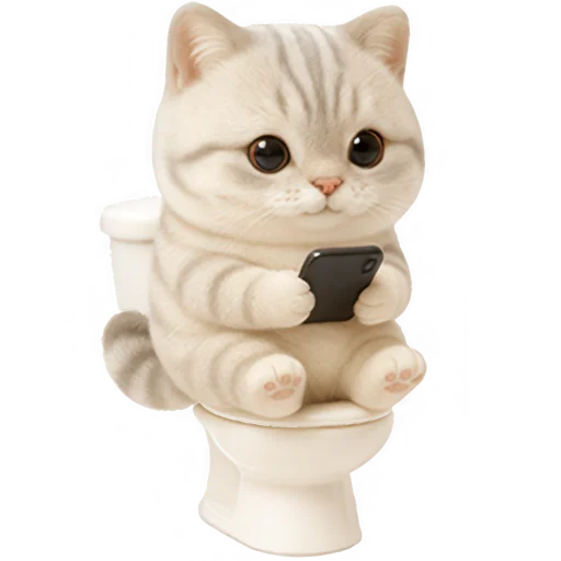 🚽 Стикер «Супер милый кот» для Telegram