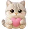 ❤️ Эмодзи «Супер милый кот» для Telegram
