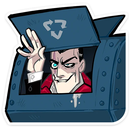 😈 Стикер «Суперзлодей» для Telegram