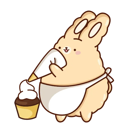 🧁 Эмодзи «Кролик Супчик» для Telegram