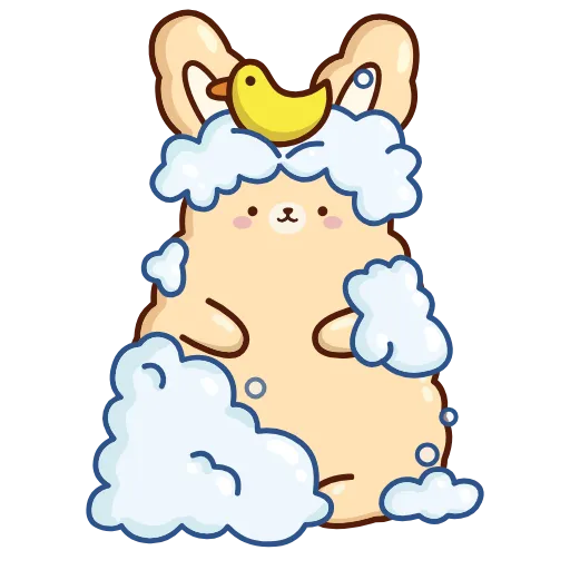 🚿 Эмодзи «Кролик Супчик» для Telegram