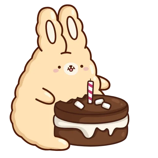 🎂 Эмодзи «Кролик Супчик» для Telegram