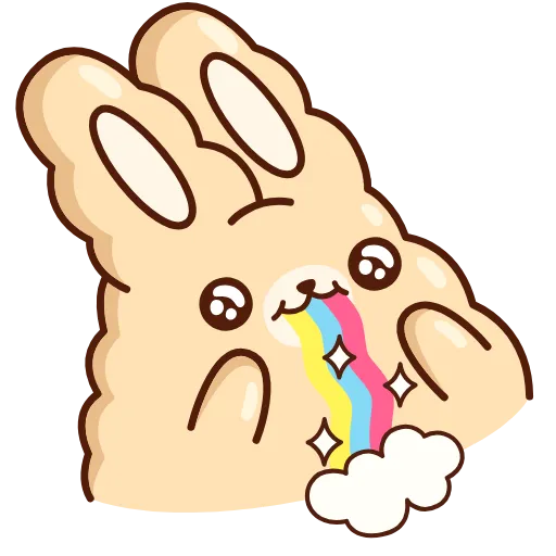 🌈 Эмодзи «Кролик Супчик» для Telegram