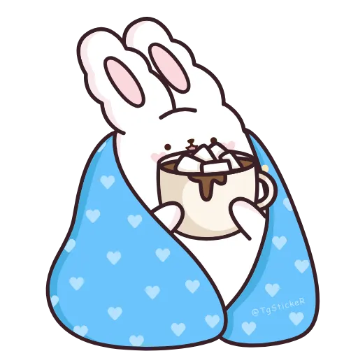 ☕️ Эмодзи «Кролик Супчик» для Telegram