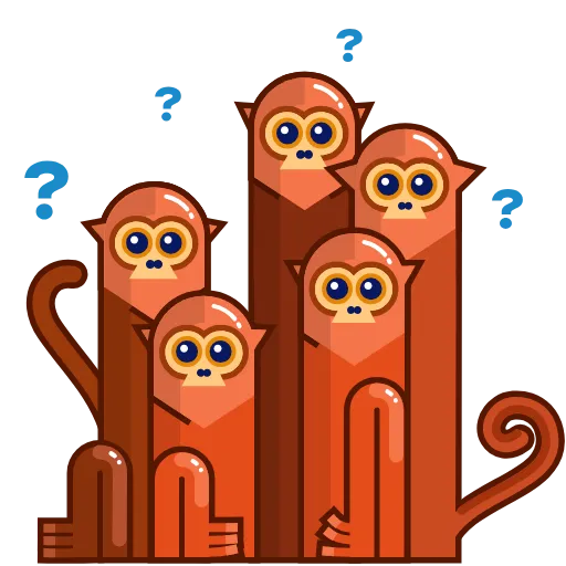 🐒 Стикер «Questions» для Telegram