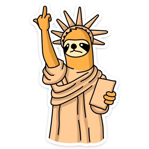 🖕 Стикер «Free From Cares» для Telegram