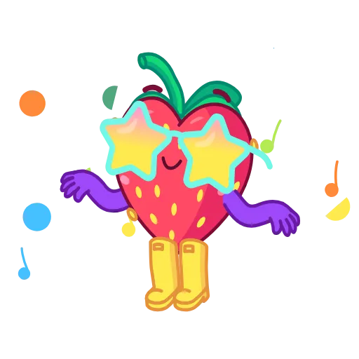 🕺 Стикер «Sweety Strawberry» для Telegram